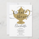 Search for elegant bridal luncheon black gold invitations Script