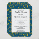 Search for teal and gold bridal shower invitations Bride