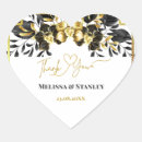 Search for gold floral wedding stickers Black and gold