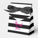 Search for black and white stripe favour boxes Hot pink