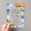 Search for blue and orange bridal shower invitations For her