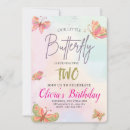 Search for pink and purple butterfly invitations For kids
