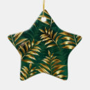 Search for gold leaf christmas tree decorations Green