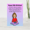 Search for cartoon 50th birthday cards Fiftieth