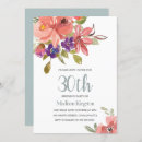 Search for tropical 30th birthday invitations Teal