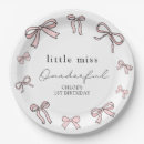Search for bow plates Girl first birthday