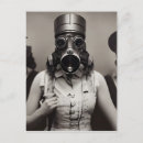 Search for gas mask postcards Ai generated