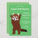 Search for cute red panda invitations For kids
