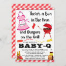 Search for bbq baby girl shower invitations Bun in the oven