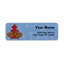 Search for red brown return address labels Blue