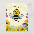 Search for bee illustration postcards Garden