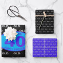 Search for funny 40th birthday wrapping paper Old