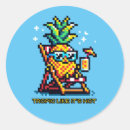 Search for retro pineapple stickers Vacation