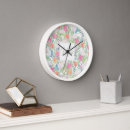 Search for botanical flower art clocks Boho