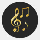 Search for gold music stickers Musical notes