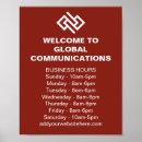 Search for hours business posters Minimalist