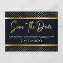 Search for 40th birthday save the date postcards Modern