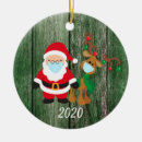 Search for reindeer christmas tree decorations Santa