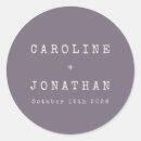 Search for purple round wedding stickers Classic