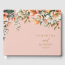 Search for floral wedding guest books Peach