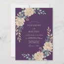 Search for purple and ivory wedding invitations Plum
