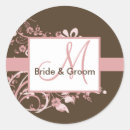 Search for pink and brown wedding stickers Seals