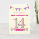 Search for granddaughters 14th birthday cards Pretty