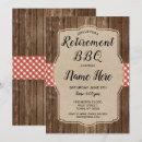 Search for retirement barbeque invitations Rustic