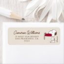 Search for dish return address labels Charlie brown
