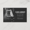 Search for guitar lessons business cards Black