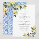 Search for mediterranean blue invitations Watercolor lemon