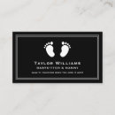 Search for babysitter business cards Black and white