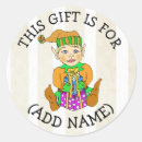 Search for elf name christmas stickers Green