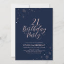 Search for rose gold 21st invitations Twenty one