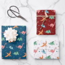 Search for dinosaurs wrapping paper T rex