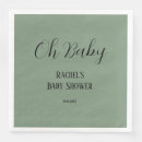 Search for sage green napkins Baby shower