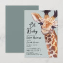 Search for giraffe baby shower invitations Blue
