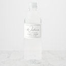 Search for black and white small wedding water bottle labels Bridal shower