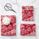 Search for red toile wrapping paper Retro