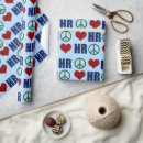 Search for peace wrapping paper Blue