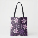 Search for flower monogram bags Purple flowers