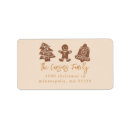 Search for gingerbread man return address labels Whimsical
