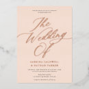 Search for modern rose gold wedding invitations Script