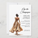 Search for golden birthday invitations Champagne