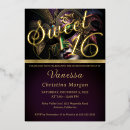 Search for purple masquerade birthday invitations Gold