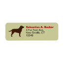 Search for chocolate labrador return address labels Retriever