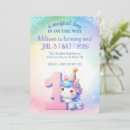Search for iridescent birthday invitations Unicorn