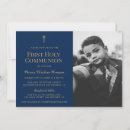 Search for boy first communion invitations Navy blue