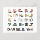 Search for cute alphabet postcards Animals