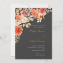 Search for orange and grey wedding invitations Floral